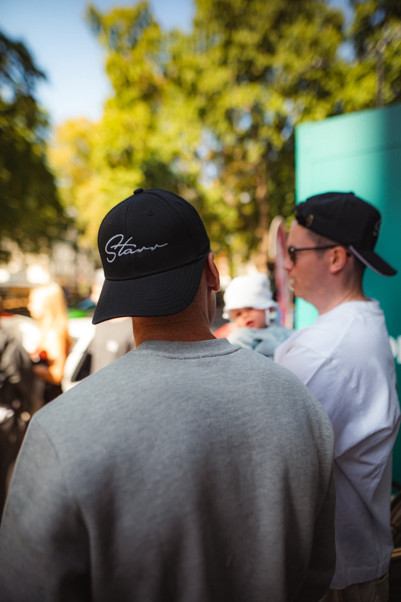 Guests wearing Starr caps at the event